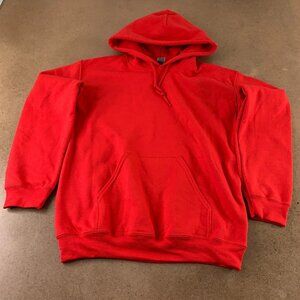 Gildan Heavy Blend Men's Size Small Red Fleece Pocketed Pullover Hoodie New
